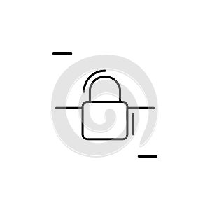 Lock, networking icon. Simple line, outline vector elements of storage and cloud icons for ui and ux, website or mobile