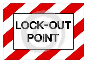 Lock Out Point Punto De Bloqueo  Symbol Sign, Vector Illustration, Isolate On White Background Label .EPS10 photo