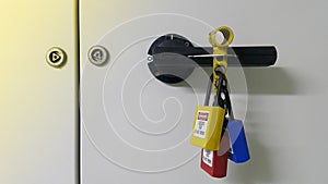 Lockout devices and safety first point photo