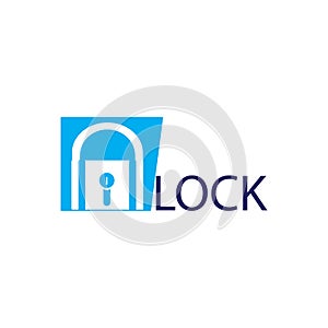 Lock padlock logo vector