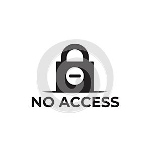 Lock padlock logo vector signs no access