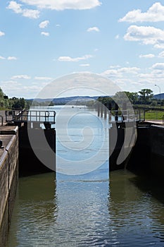 A lock on the River Saone, France