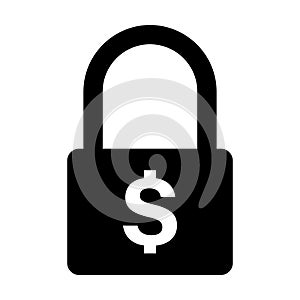 lock safe secure money icon vector for graphic design, logo, website, social media, mobile app, UI illustration