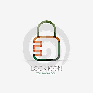 Lock, security company logo, business concept