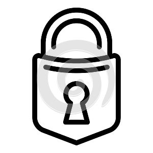 Lock security icon, outline style