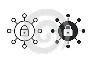 Lock security management icon. Illustration vector