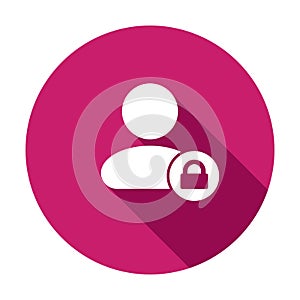 Lock security user icon. Vector illustration