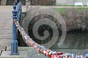 The lock - is the simbol of love and loyalty