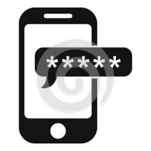Lock smartphone icon simple vector. Password key