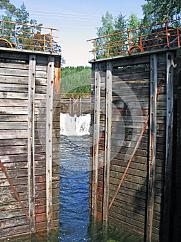 The lock system of Telemark Canal photo