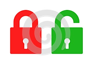 Lock and unlock icon