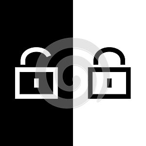 Lock and unlock icon great for any use. Vector EPS10.