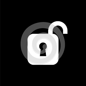 Lock unlock icon ui simple style flat illustration