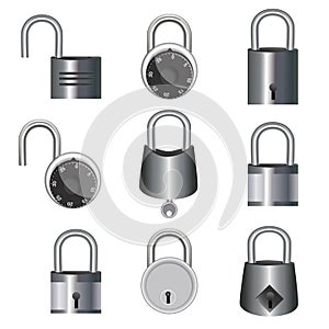 Lock and unlock icons