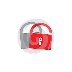 Lock, unlock logo vector