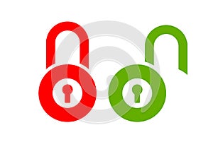 Lock unlock vector icon