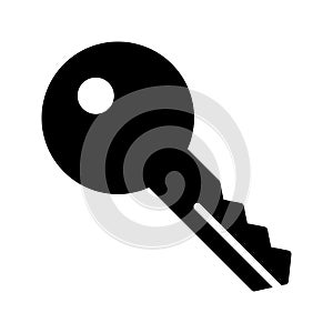 Lock glyph flat vector icon