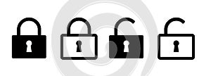 Lock vector icon. Security symbol. Lock web button design. Security system.