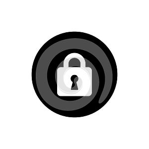 Lock vector icon, unlock symbol. Simple, flat design, Solid icons style for business, social media, web and mobile app