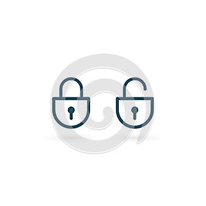 Lock vector icons set. Padlock symbol Illustration isolated on white