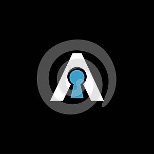 A lock vector logo template