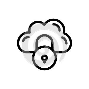 Lock vector thin line icon