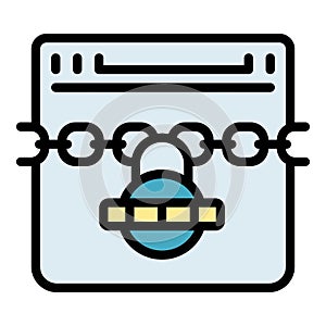 Lock web site icon vector flat