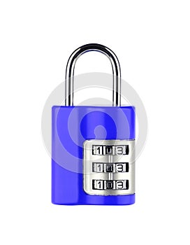 Lock on a white background