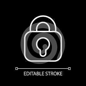 Lock white linear icon for dark theme