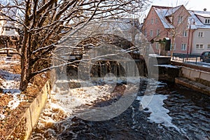 Lock on the Wolfegger Ach in Baienfurt, Baden Wuerttemberg photo