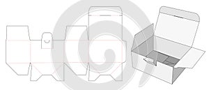 Lockable packaging die cut template