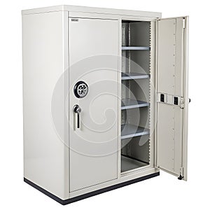 Lockable Storage Cabinet isolated on white background