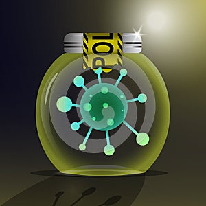 Lockdown the corona virus illustration