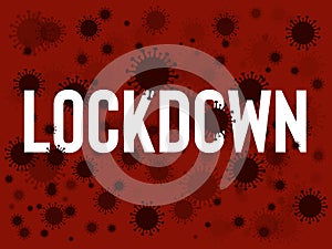 Lockdown Covid background. Vector seamless pattern with coronavirus