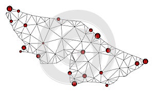 Lockdown Polygonal Carcass Mesh Vector Map of Acre State