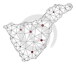 Lockdown Polygonal 2D Mesh Vector Map of Tenerife Island