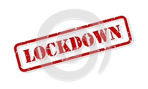 Lockdown Rubber Stamp Vector