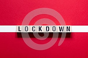 Lockdown - word concept on cubes