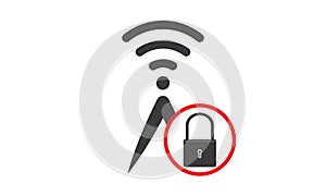 Locked 3D Wifi Wireless Connection Logo Wifi Icon Wifi Sign