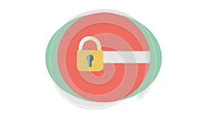 Locked Access Key Icon for Security and Permissions, vector design Generative AI