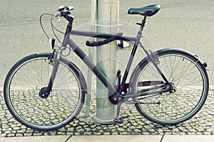 Locked bicycle