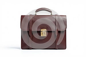 Locked briefcase, isolated on white background , security, case, closed