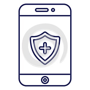 Locked cell phone, mobile security Vector Icon which can easily modify or edit
