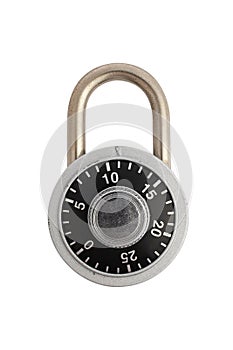 Locked combination padlock