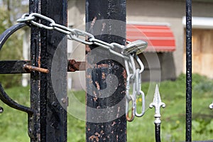 Locked fence gate