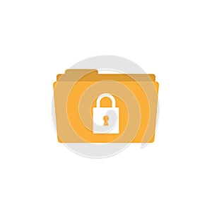 Locked folder icon design template vector isolated