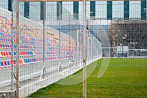 Locked football field