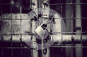 Locked gate