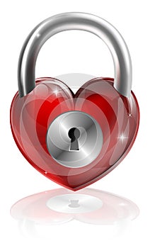Locked heart concept