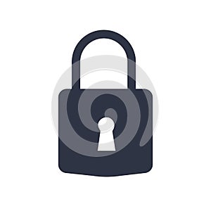 Locked icon vector sign and symbol isolated on white background, Locked logo concept